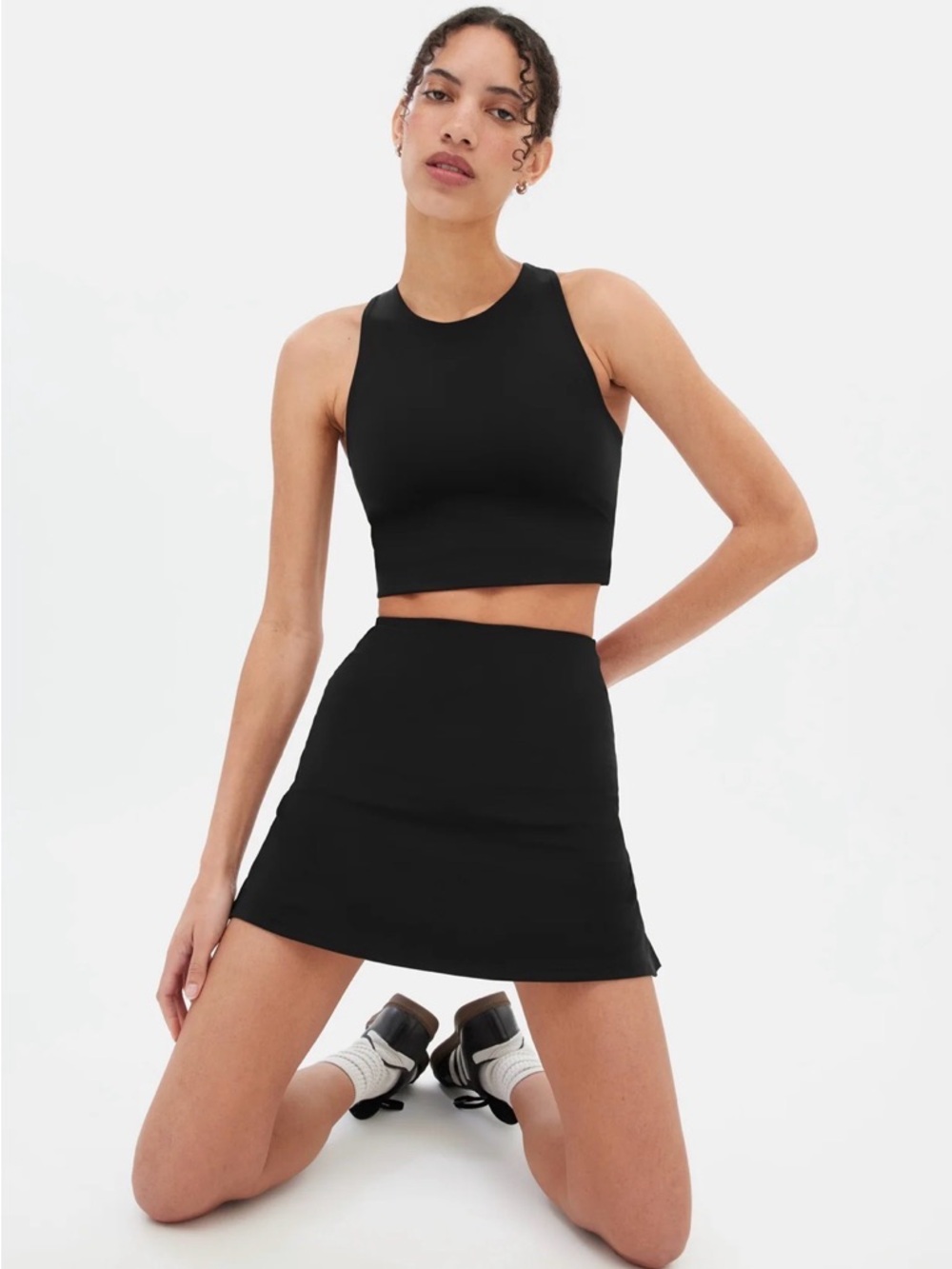 Girlfriend Collective Black Sport Skort
